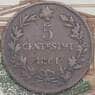 Италия 5 чентезимо 1861 N КМ3 F+ арт. 38873