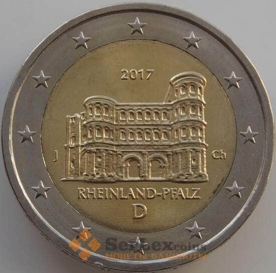 Германия монета 2 евро 2017 КМ356 UNC Рейланд-Пфальц арт. 11510