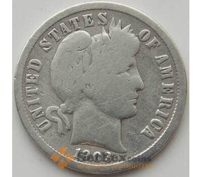 Монета США дайм 10 центов 1903 КМ113 F арт. 11467