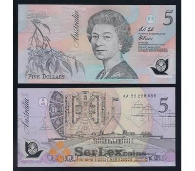 Австралия 5 долларов 1992 P50а UNC Серия АА черная арт. 51872