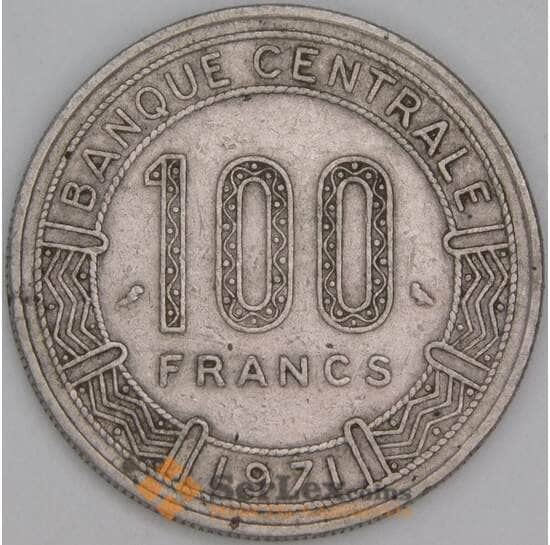 Чад 100 франков 1971 КМ2 F арт. 54775 Чад 100 франков 1971 КМ2 F арт. 54775