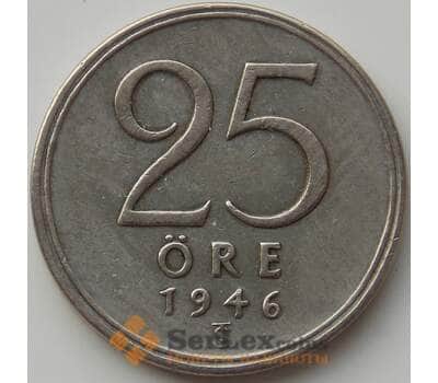 Монета Швеция 25 эре 1946 TS КМ816 XF арт. 11886