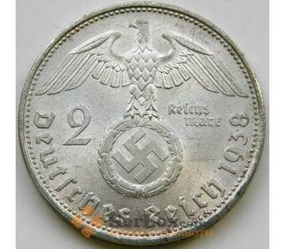 Монета Германия 2 марки 1938 D КМ93 AU Серебро арт. 5395