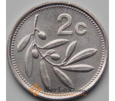 Монета Мальта 2 цента 1991-2007 КМ94 UNC арт. 5409