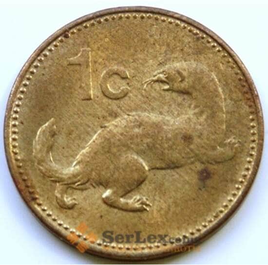 Мальта 1 цент 1995 КМ93 AU арт. 5408