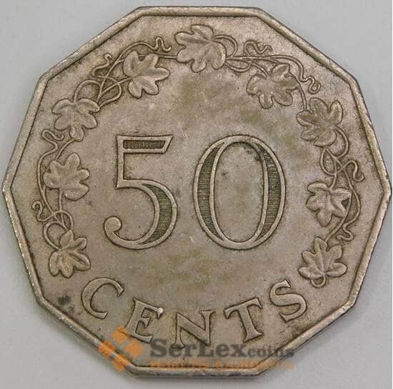 Мальта 50 центов 1972 КМ12 VF арт. 5407