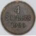 Монета Гернси 4 дубля 1920 КМ13 XF арт. 5497