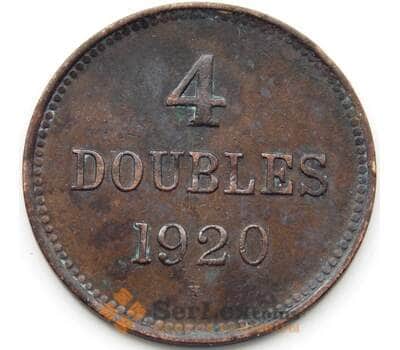 Монета Гернси 4 дубля 1920 КМ13 XF арт. 5497