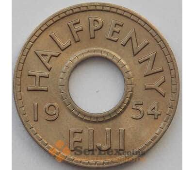 Монета Фиджи 1/2 пенни 1954 КМ20 UNC (J05.19) арт. 16979