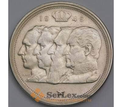 Монета Бельгия 100 франков 1949 КМ138 AU Belgique  арт. 40246