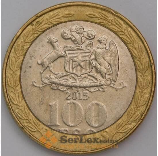 Чили 100 песо 2015 КМ236 XF арт. 39578