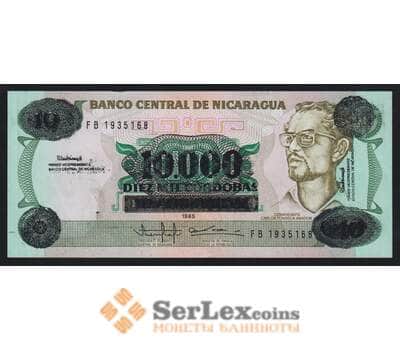 Никарагуа 10000 на 10 кордоба 1985 (1989) Р158 UNC арт. 52359