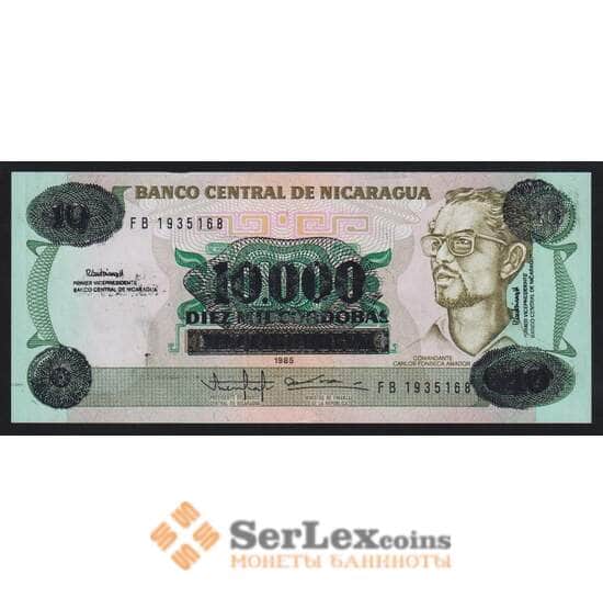 Никарагуа 10000 на 10 кордоба 1985 (1989) Р158 UNC арт. 52359