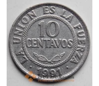 Монета Боливия 10 сентаво 1991 КМ202 VF арт. 6297