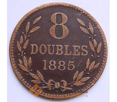 Монета Гернси 8 дублей 1885 КМ7 VF арт. 6309