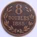 Монета Гернси 8 дублей 1885 КМ7 VF арт. 6309