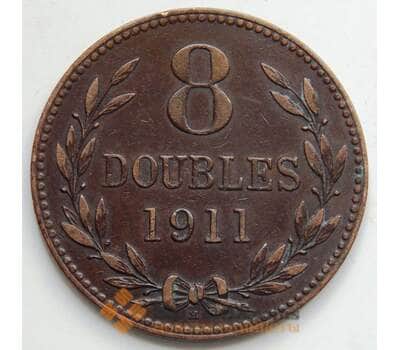 Монета Гернси 8 дублей 1911 КМ7 VF арт. 6314