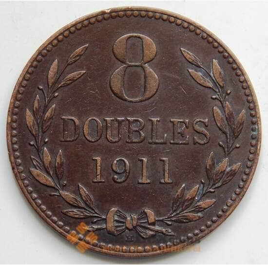 Гернси 8 дублей 1911 КМ7 VF арт. 6314