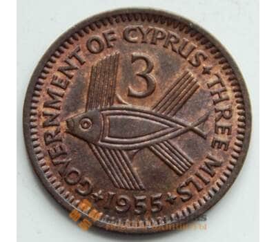 Монета Кипр 3 милса 1955 КМ33 XF арт. 6320