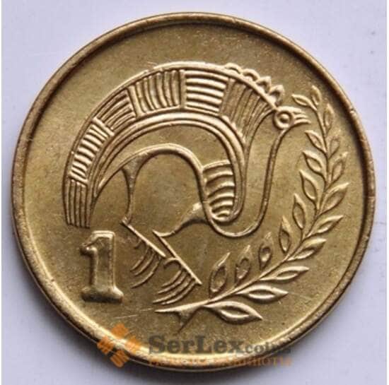 Кипр 1 цент 1991 КМ53.3 AU арт. 6327