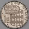 Монако монета 1 франк 1960 КМ140 XF арт. 6422