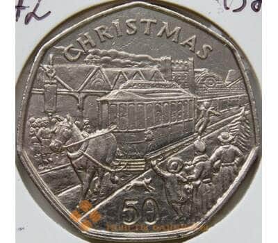 Монета Мэн остров 50 пенсов 1986 КМ172 VF Рождество арт. 6382