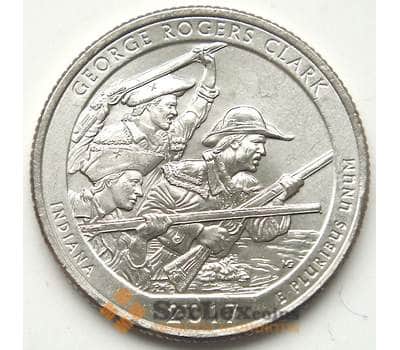 Монета США 25 центов 2017 UNC 40 парк имени Кларка P арт. 8162