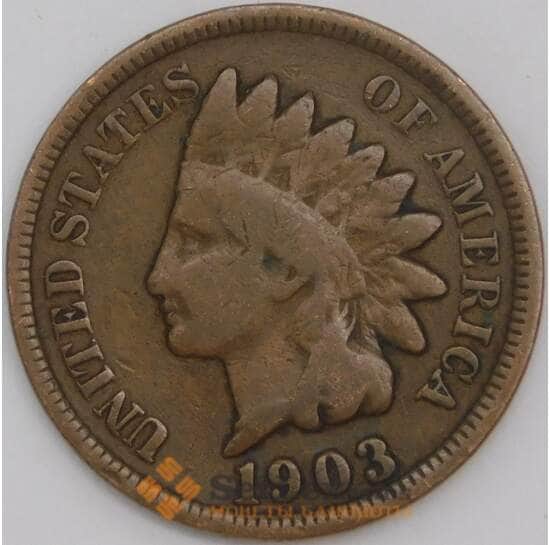 США монета 1 цент 1903 КМ90а VF арт. 43890
