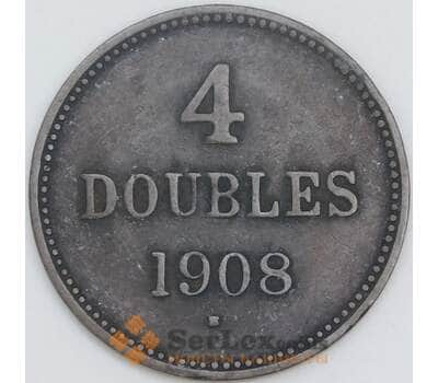 Гернси 4 дубля 1908 КМ5 VF арт. 56452