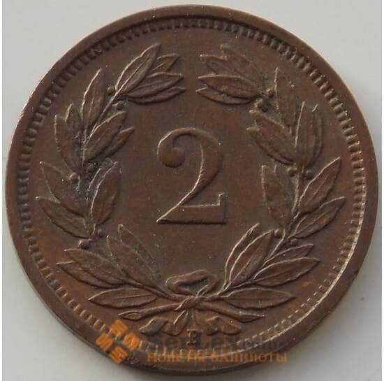 Швейцария 2 раппен 1937 КМ4 XF+ арт. 13183