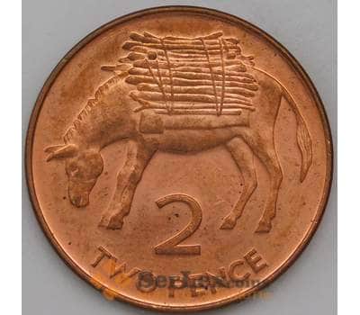 Монета Святая Елена и Вознесения 2 пенса 1998 КМ12а aUNC арт. 28444