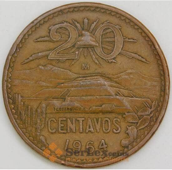 Мексика 20 сентаво 1964 КМ440 VF арт. 56370