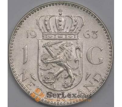 Монета Нидерланды 1 гульден 1963 КМ184 UNC  арт. 40322
