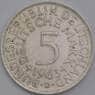 Германия монета 5 марок 1963 D КМ112 XF арт. 43583