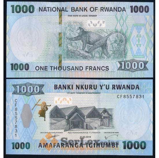 Руанда 1000 франков 2019 Р39 UNC арт. 38694