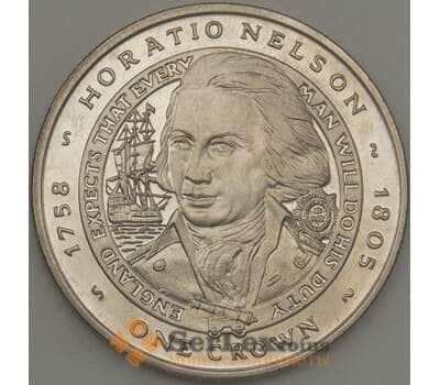 Монета Фолклендские острова 1 крона 2006 КМ101 BU Нельсон (ОС) арт. 21457