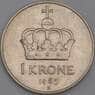 Норвегия монета 1 крона 1985 КМ419 XF удар арт. 43969