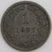 Монета Австрия 1 крейцер 1885 КМ2187 VF арт. 9224