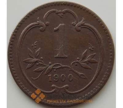 Монета Австрия 1 геллер 1900 КМ2800 XF арт. 9222