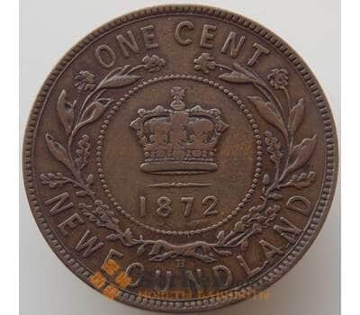 Монета Ньюфаундленд 1 цент 1872 КМ1 VF арт. 9140