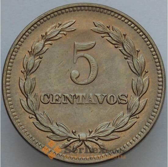 Сальвадор 5 сентаво 1959 КМ134 UNC (J05.19) арт. 16861