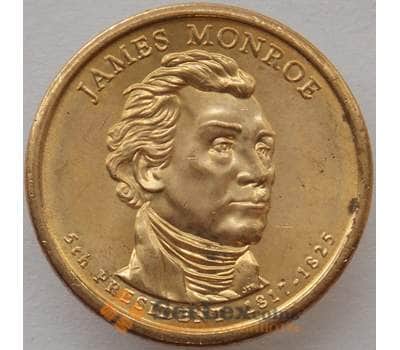 Монета США 1 доллар 2008 D КМ426 UNC Президент Монро арт. 15407