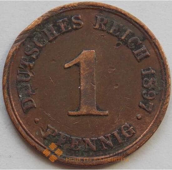 Германия 1 пфенниг 1897 А КМ10 VF (J05.19) арт. 15034