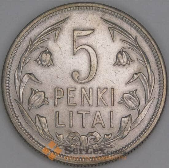 Литва 5 лит 1925 КМ78 XF арт. 53304