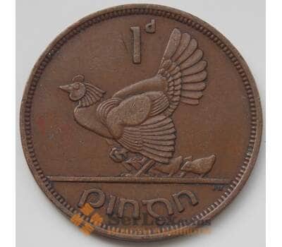Монета Ирландия 1 пенни 1941 КМ11 VF арт. 6640