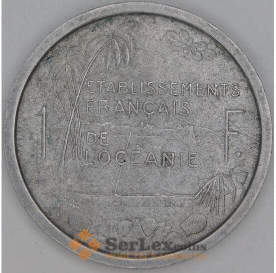 Французская Океания 1 франк 1949 КМ2 VF арт. 54168