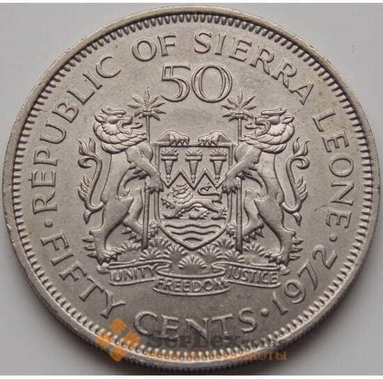 Сьерра-Леоне 50 центов 1972 КМ25 AU арт. 7663