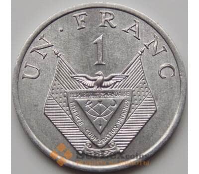 Монета Руанда 1 франк 1974-1985 КМ12 aUNC арт. 7662