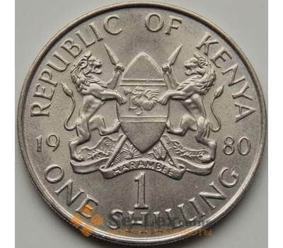 Монета Кения 1 шиллинг 1978-1989 КМ20 AU арт. 7670