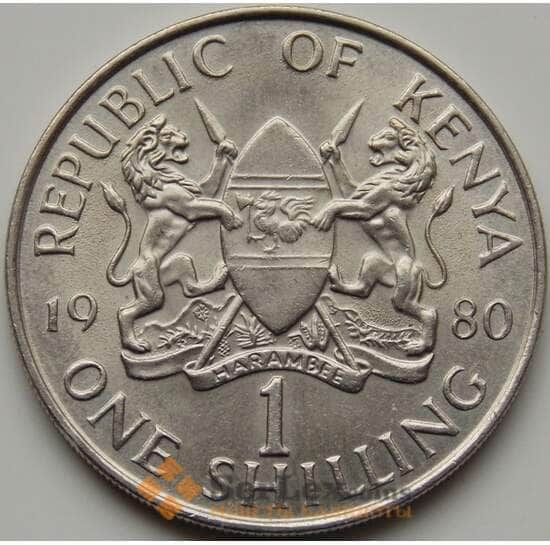 Кения 1 шиллинг 1978-1989 КМ20 AU арт. 7670